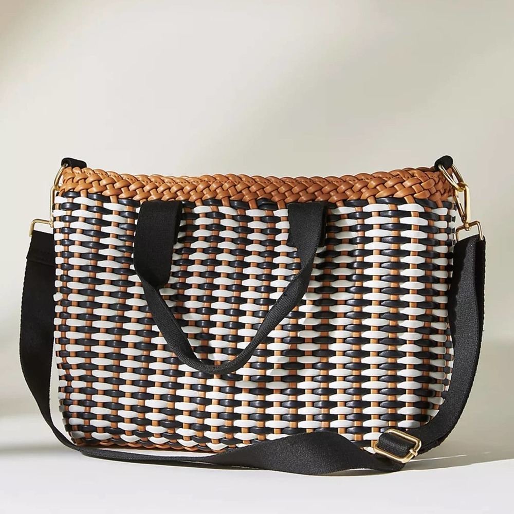 L*SPACE Voyager Cooler Bag in Black & White Woven